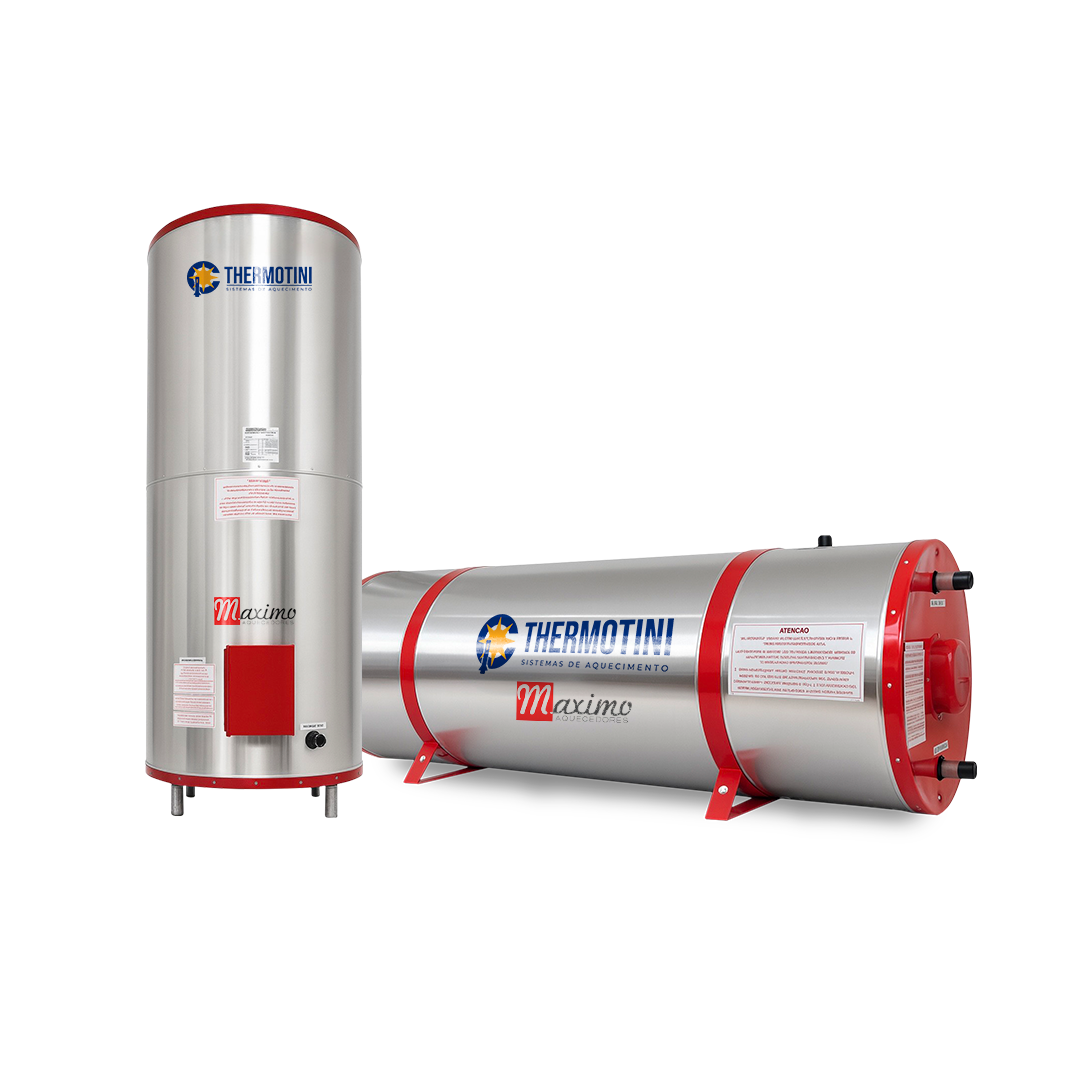 Boiler elétrico Thermotini Máximo - vertical e horizontal em aço inox
