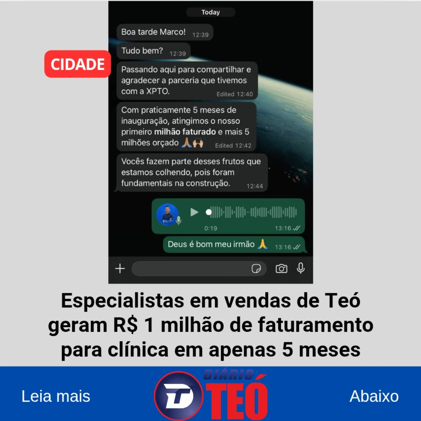 Reportagem Conquista Sorriso